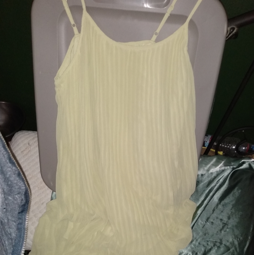 Yellow flowy dress Size M